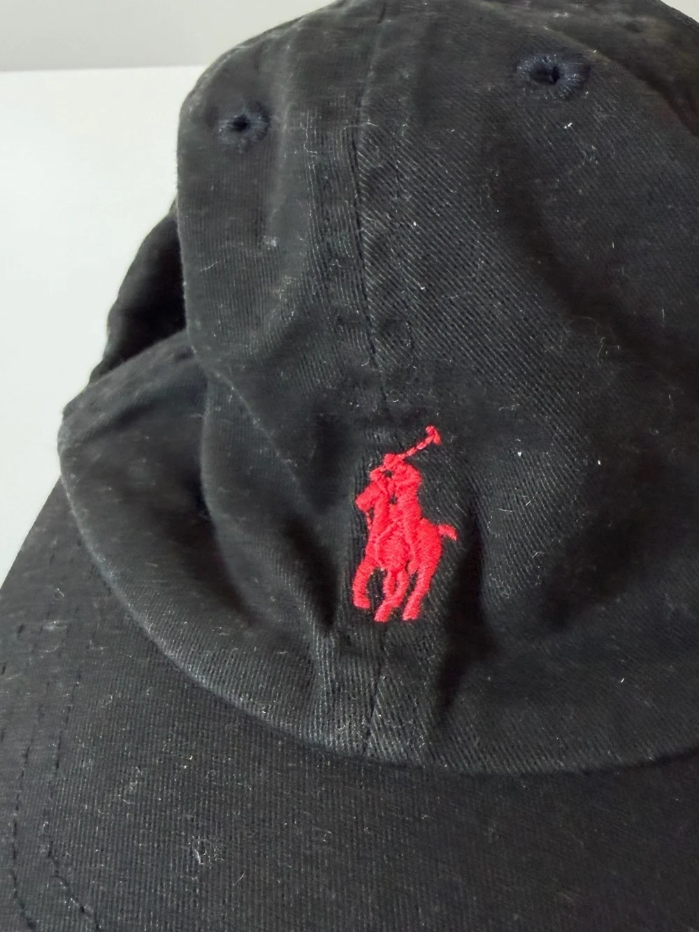 Polo Ralph Lauren Black Kids Cap with Red Pony Logo